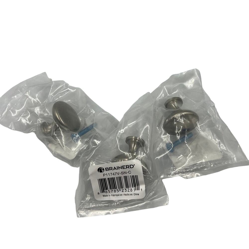Brainerd P11747V-SN-C 1-1/4 Garrett Cabinet Hardware Knob Polished Chrome‎ 3